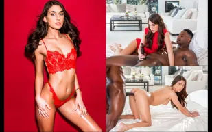 穿著蕾絲內衣的瘦瘦寶貝將黑色雞巴插入她的洞裡 達納·沃爾夫